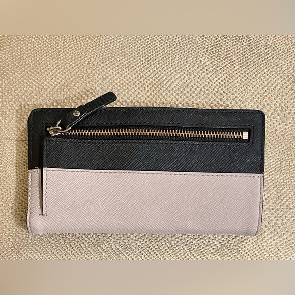 Kate Spade Black & Tan Color Block Wallet - Picture 2 of 8
